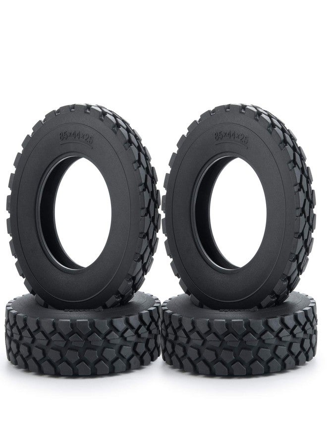 Que-T 4pcs 25mm Rubber Wheel Tires Tyres for Tamiya Trailer Tractor Truck 1: 14 RC Car (25mm) - Image 1
